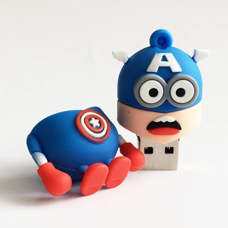 Мультипликационный Флешка Super Heros Minions 4 ГБ 8 ГБ 16 ГБ USB флеш-накопитель 2,0 карта памяти 32 Гб 64 Гб 128 ГБ необычный флеш-накопитель U диск