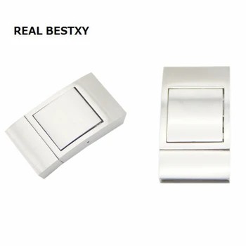 

REAL BESTXY 10pcs/lot 316L Stainless Steel magnetic clasp FOR leather bracelet