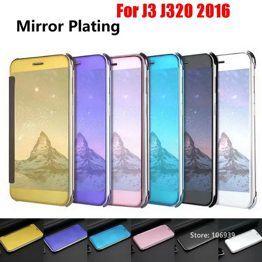 Покрытие Clear View Жесткий PC Flip Book зеркало мобильному телефону мобильный Fundas ETUI