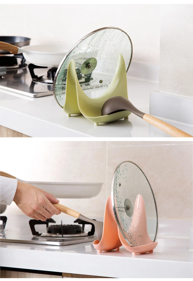 TUUTH  Spoon Holder Pan Pot Rack Cover Lid Rest Stand Home Applicance Kitchen Organizer Tool Accessories25