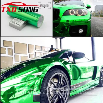 

Big discount Chrome mirror green Chrome Mirror Vinyl Wrap Sheet Roll Film Car Sticker Decal Sheet for 6 Sizes choice