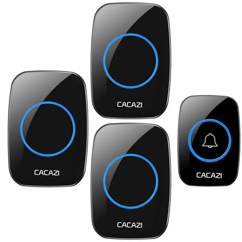 

AC 100-240V Wireless Doorbell 300M Remote Control Waterproof Wireless Doorbell 32 Chimes Home Doorbell 1V3 Receiver
