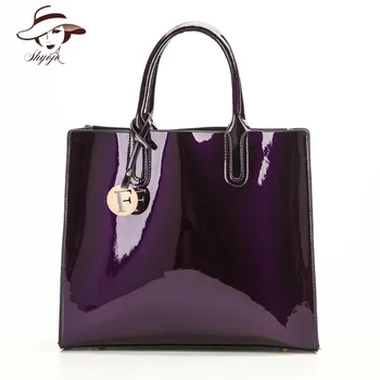 

Luxury Fashion Bright Solid Patent Leather Women Bags Ladies Simple Handbags Casual Shoulder Messenger Bags Crossbody Tote Bag