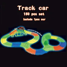 150pcs set flash Bend Flex Curve Slot DIY Track Car font b toy b font Set