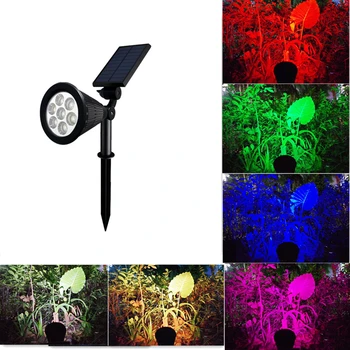 

Solar Lawn Light Spotlight Colorful 7LED Outdoor Garden Light Ground Lamp Landscape RGB Street Lamp IP65 Wall Mounted Led