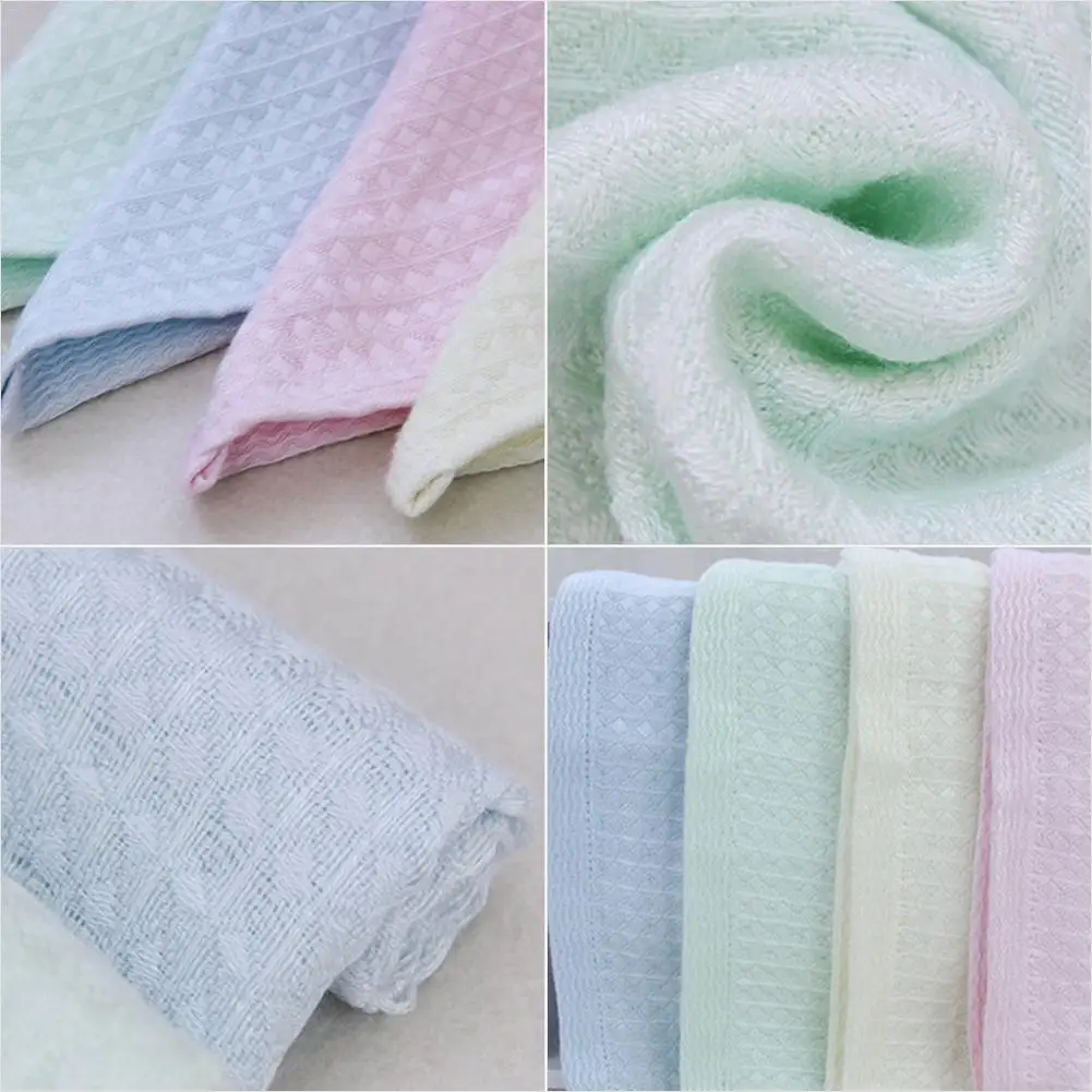 Baby Bamboo Fiber Gauze Saliva Towel Soft Skin Care Hand Towel Handkerchief Toddler Nursing Bath