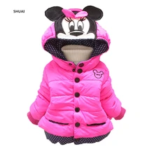 New Minnie Girls font b Jacket b font Winter Cartoon Lovely Keeping Warm font b Kids