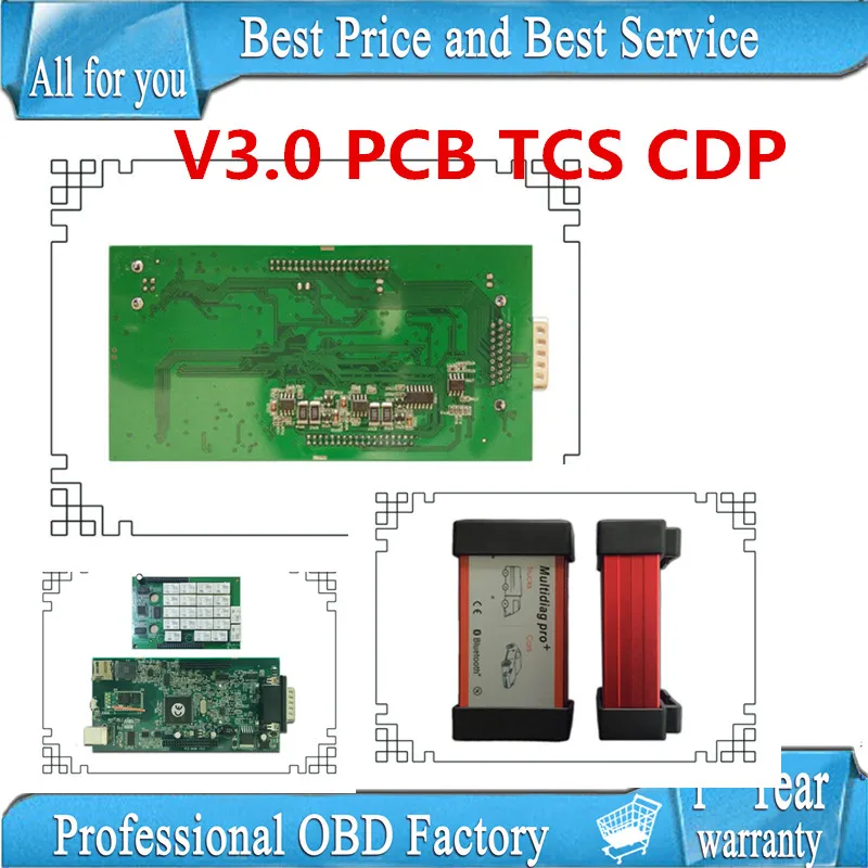 V3 0 pcb multidiag pro plus tcs CDP PRO plus with bluetooth cdp pro 2015 1