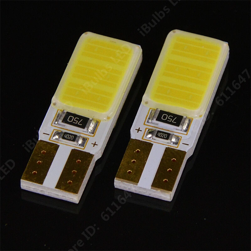 

100Pcs Hot Sale T10 194 168 501 W5W COB Canbus Error Free High Power Car Auto Light Source LED Bulb Backup Lamp White DC12V