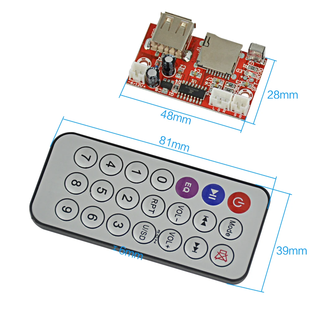 AIYIMA мини аудио модуль USB MP3 Plyer декодер доска DC5V 12V WAV без потерь декодирование TF