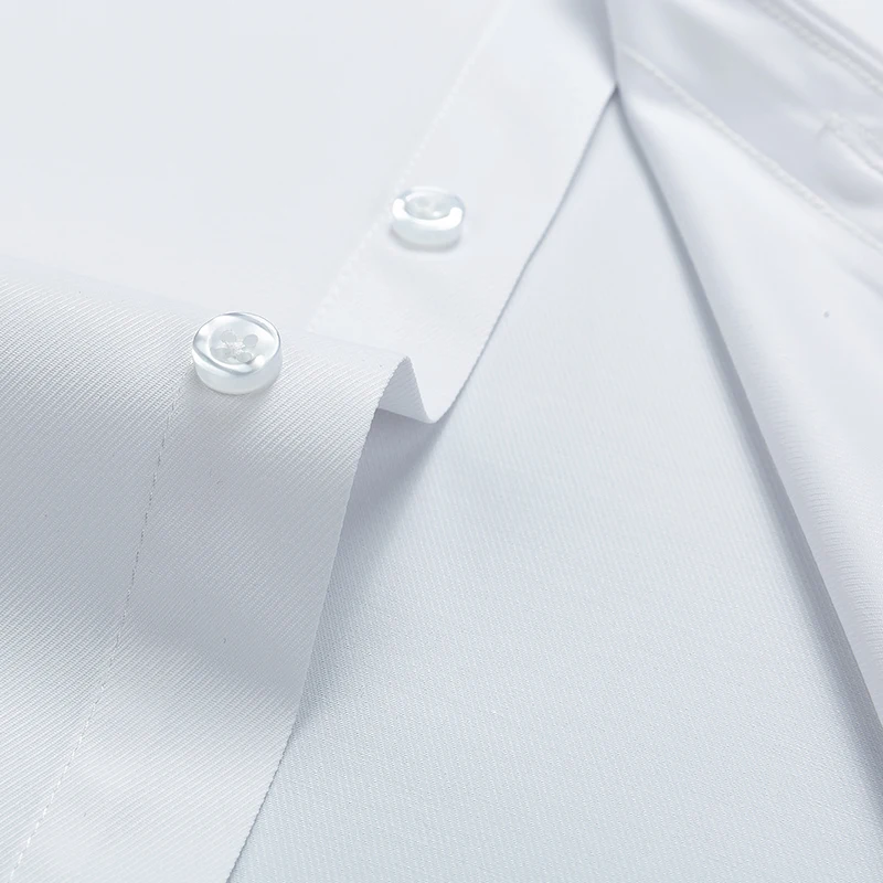 Мужская стандартная однотонная Базовая рубашка с длинным рукавом, классический дизайн, формальные деловые рубашки для работы