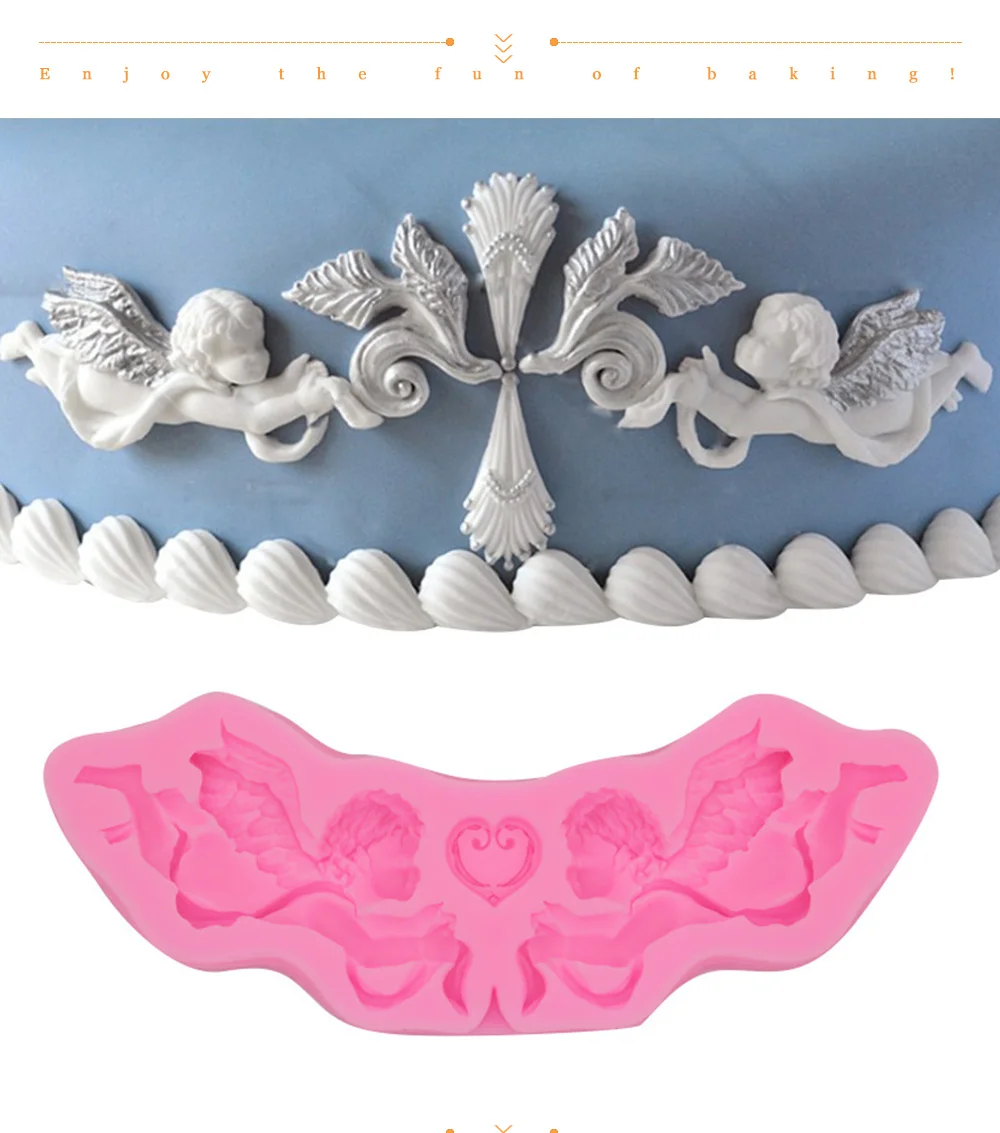3D Angel Cupid Silicone Mold Fondant Cake Decoration Tools Wings Decorative Cake Mold for Baking Pastry Sugarcraft mold 279 (18)