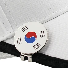 Hàn Quốc Cờ Golf Đánh Dấu W Từ Mũ Golf Kẹp Bóng Golf Mark Hợp Kim Chuyên Nghiệp 1.18 "Thả Con Tàu(China)