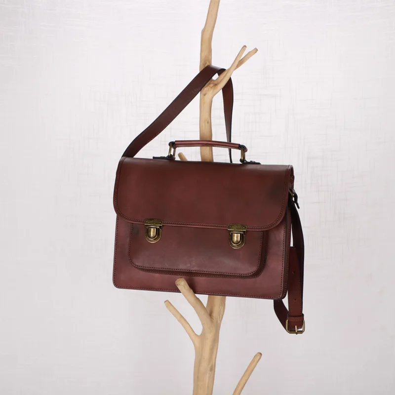 

Fashion Women Bag Leather Hnadbag Large Capacity Messenger Bag Handmade Simple Tote.