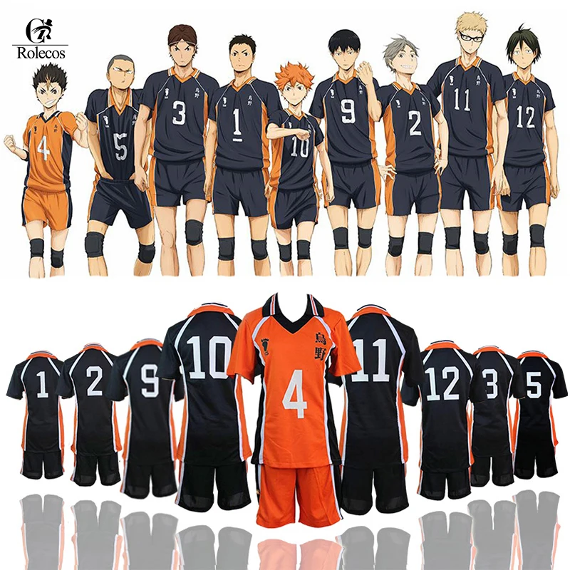 ROLECOS Haikyuu Costume Cosplay Karasuno lyc e volley Club 