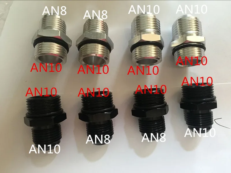 1pc *10 AN 10AN Male Flare To 10 AN AN10 Straight Cut O Ring Fitting