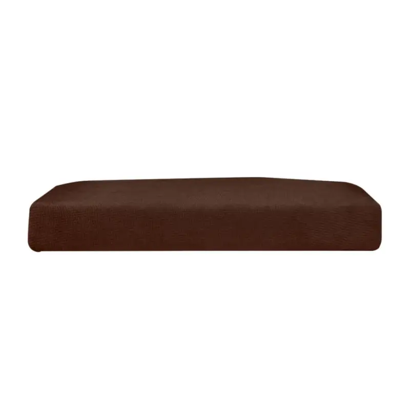 Эластичная диванная подушка для сидения, чехол для дивана, скамья, протектор, сменная наволочка, белый/серый/красный/зеленый/синий/кофейный/черный - Цвет: Coffee M
