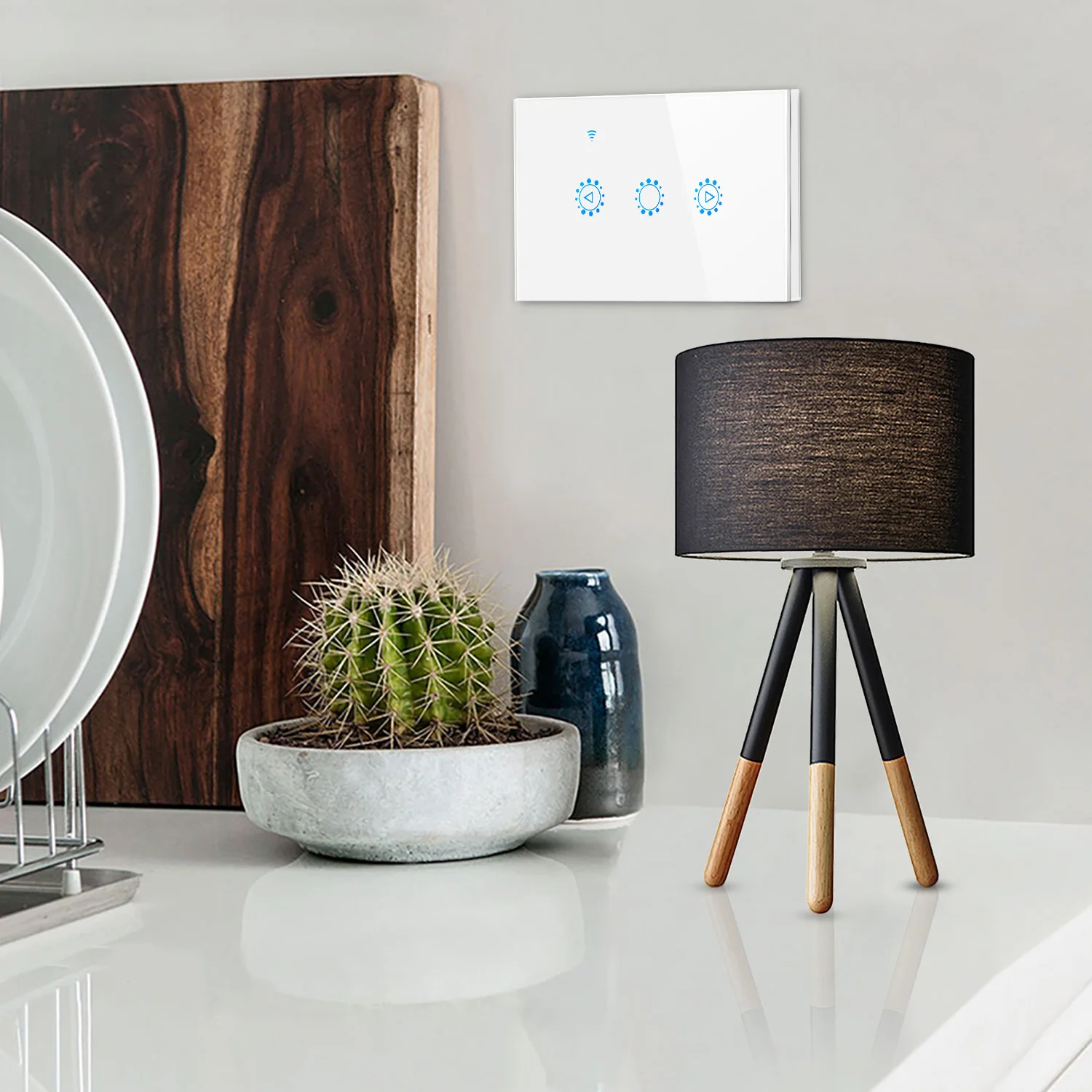 

2018 Hot Smart Light Dimmer Switch US Standard In Wall Touch Control WiFi Light Switch Work With Alexa Google Assistant