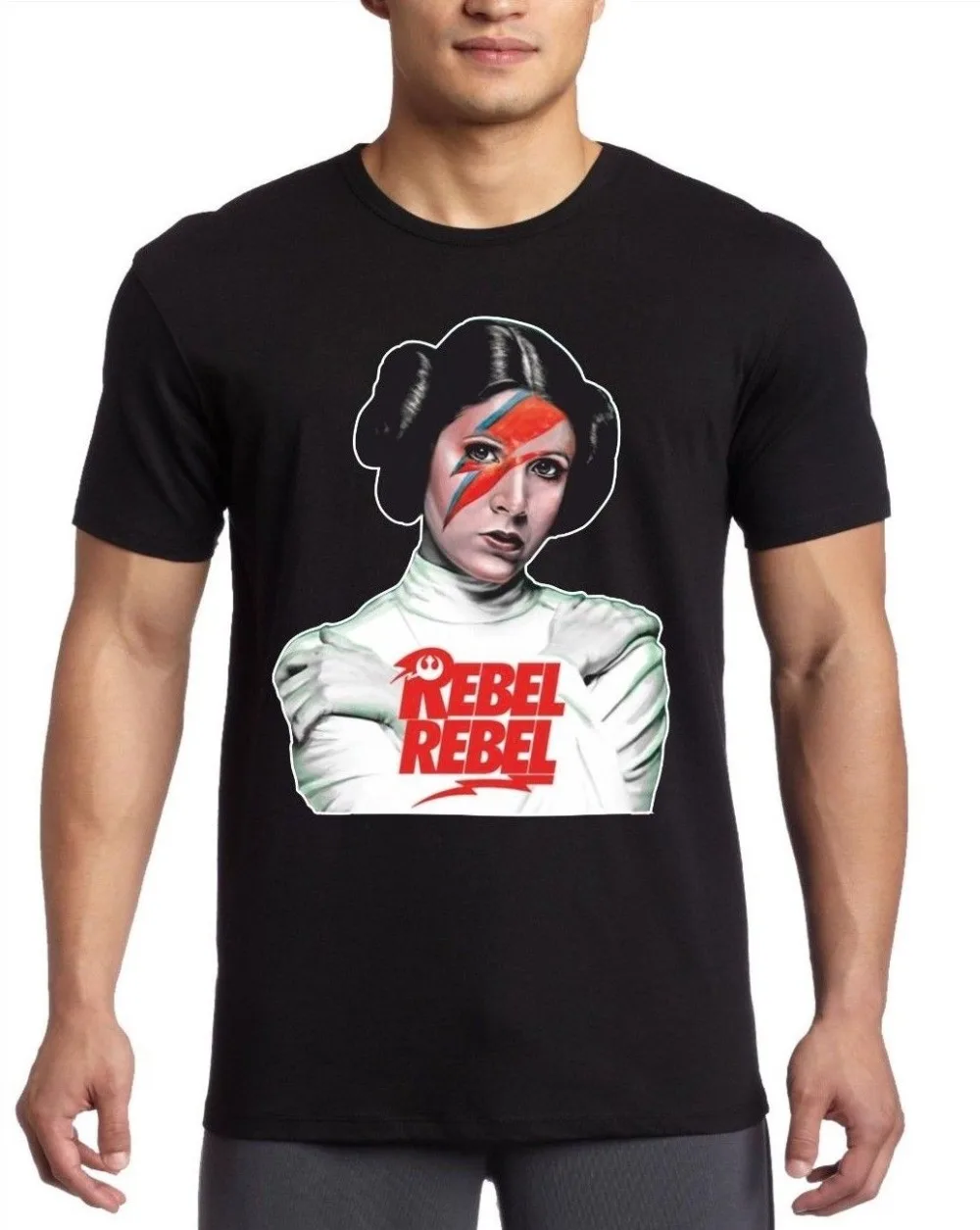 cheap Princess Rebel T Shirt Star Wars Bowey Star Man Leia Retro Black2019 Creative Novelty Summer Style Cotton Order T Shirts