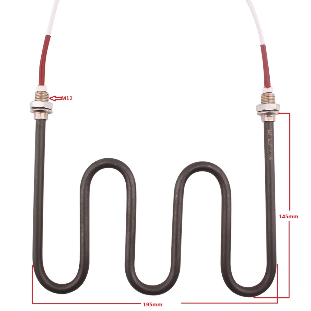 400V 1000W электрический нагреватель сопротивления трубчатый нагревательный элемент Нержавеющая сталь воздуха Нагревательный элемент