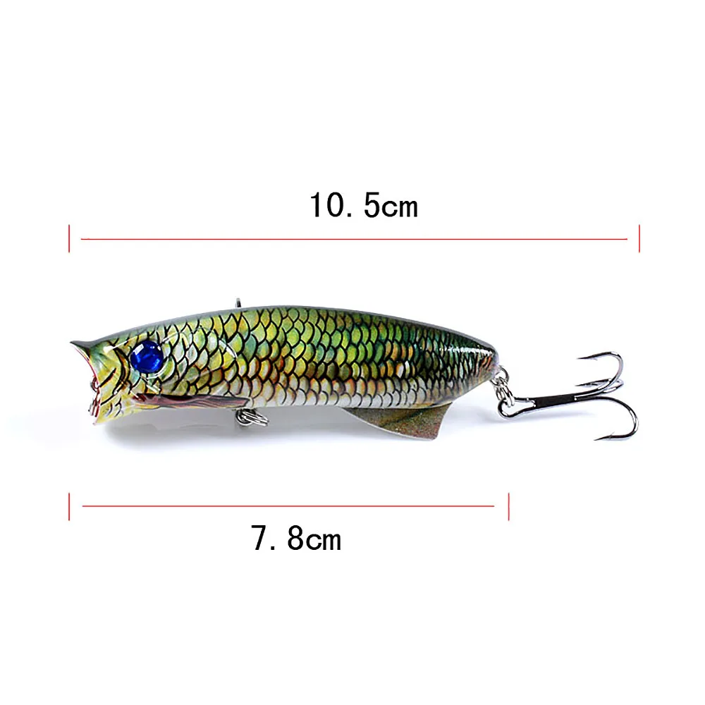 Biwvo Popper 12cm 20g Wobbler For Trolling Fishing Lure Metal Winter Sea Hard Fishing Goods For Fishing Ice Whopper Plopper