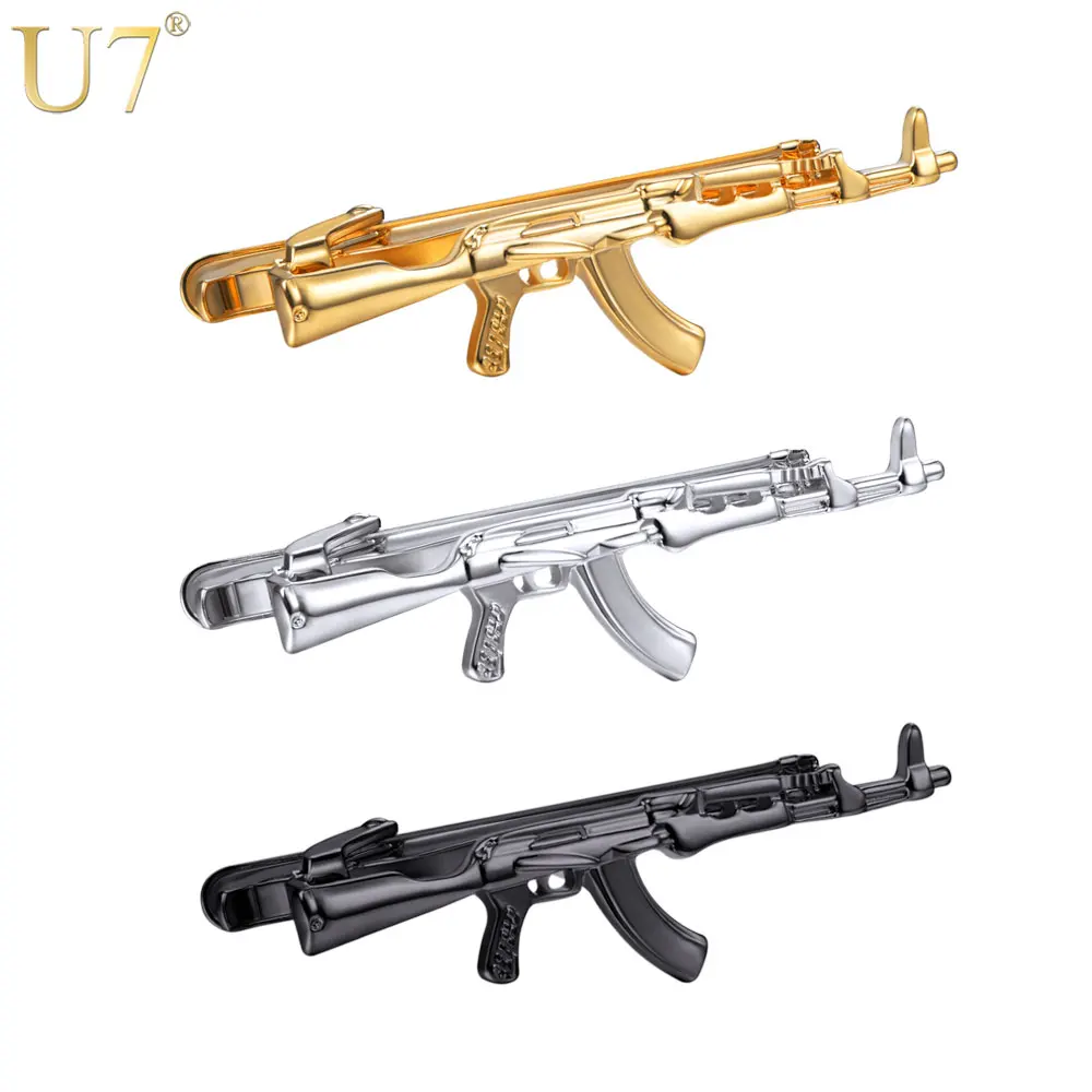 U7 AK47 форма набор зажимов для галстука 3 шт модные мужские ювелирные изделия
