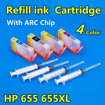 

655 655XL Automatic reset Chip refillable ink cartridge used for deskjet 3525 4615 4625 5525 6525 6520