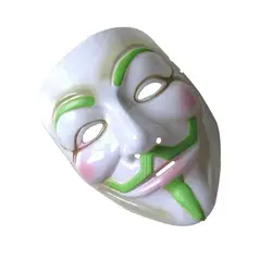 Прочный 1 шт. Ночь Необычные светящиеся Косплэй Уход за кожей лица маска Хэллоуин Детский костюм для вечеринок маскарад маска белый