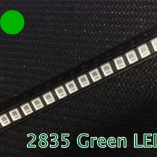 100 шт./лот SMD СВЕТОДИОДНЫЙ 2835 зеленый 0,2 Вт Высокий яркий светодиод Чип светодиодный s 520-525NM