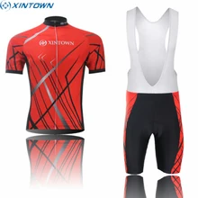 XINTOWN мужская красная Ropa Ciclismo Спорт на открытом воздухе короткая велосипедная майка с рукавами Велоспорт велосипед+ комбинезон шорты наборы