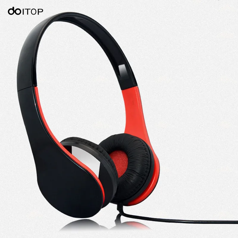 

DOITOP Professional Stereo Headset With Microphone Earphone Wired Music Headphone For Computer Games PC Cellphones mp3 mp4 A3