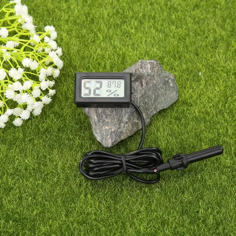 

Digital LCD Thermometer Hygrometer with Probe Temperature Humidity Gauge