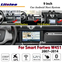 Liislee автомобильный Android 7,1 up для Smart Fortwo W451 2007~ Радио стерео Wifi Carplay gps Navi карта навигационная система Мультимедиа