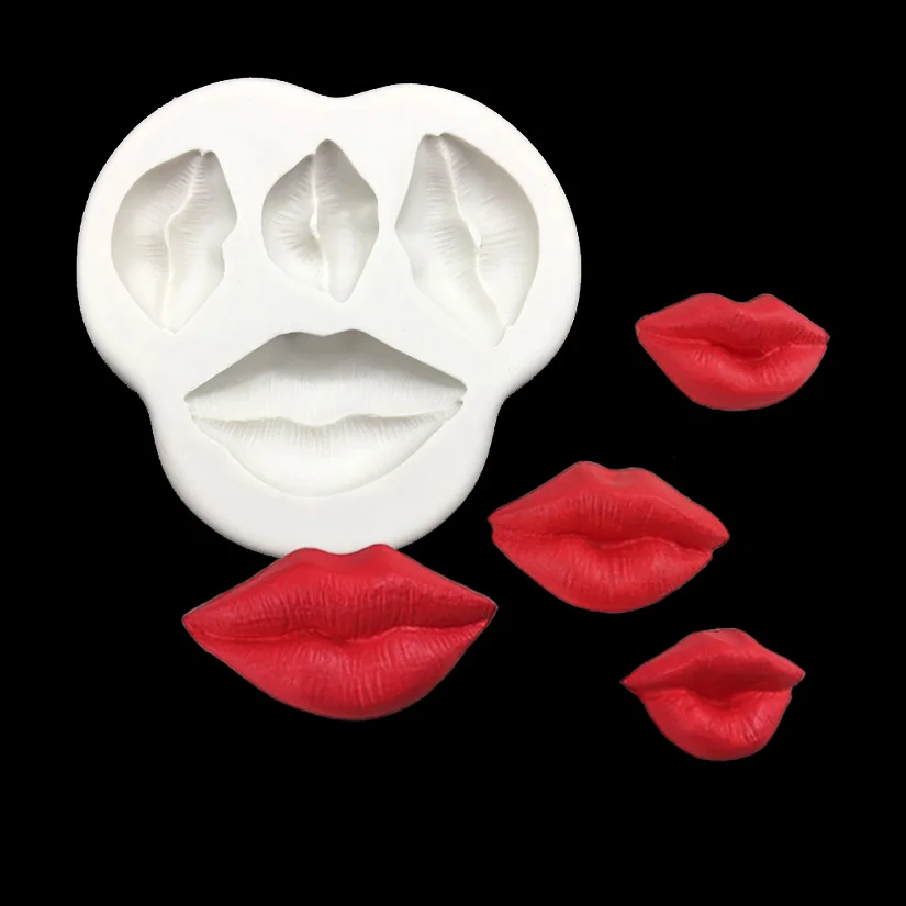 

Lips Shape Silicone Sugarcraft Mold, Fondant Cake Decorating Tools Baking Tools