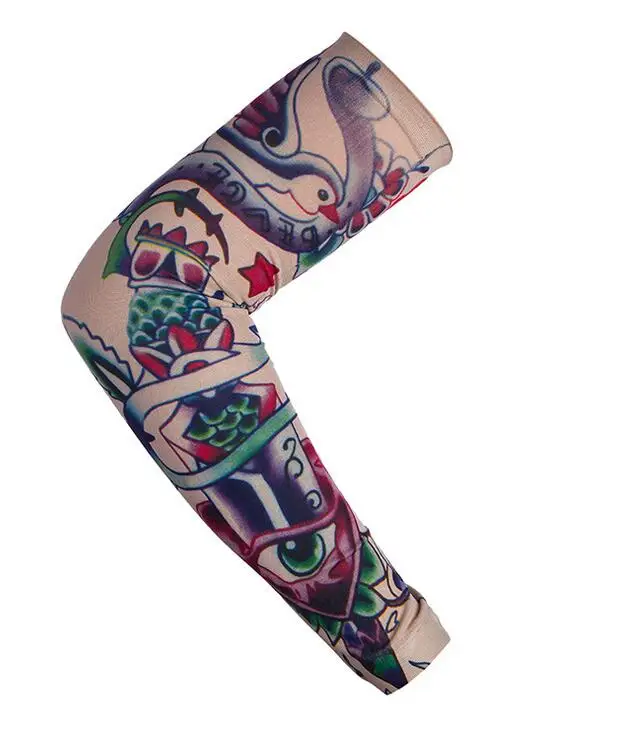 2018 рука рукава солнцезащитный крем эластичный нейлон Татуировка рукав 1 шт. Прохладный езда УФ Уход эластичный дышащий для женщин мужчин