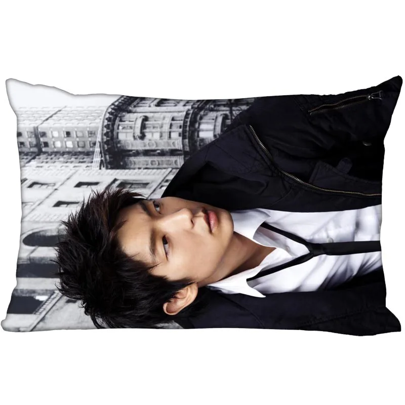 

New arrival KPOP star custom LEE JOON GI printed satin pillowcase custom logo two sides more size 35x45cm,40x60cm,50x75cm