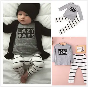 

Newborn Infant Baby Boy Girl Autumn Spring Cotton Clothes T-shirt Pants Bunny Romper Outfits 2pcs Baby Clothing Set