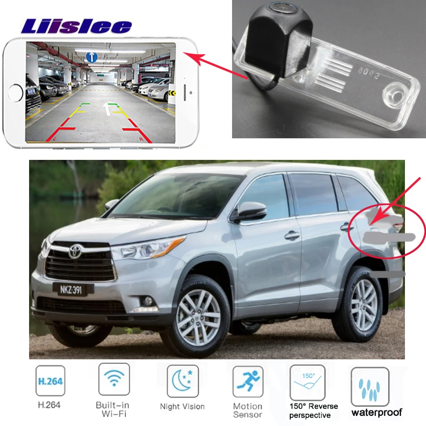3 wireless Rear View Camera For Toyota Highlander Kluger XU40 2007~2013 CCD Night Vision Reverse camera License plate camera