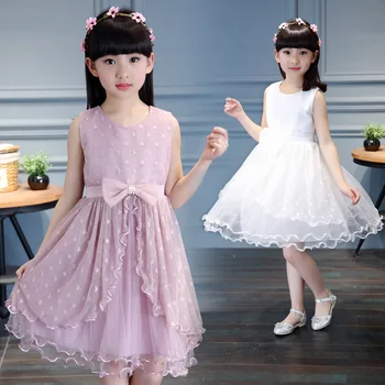 

Summer New Product Girl Child Sleeveless Irregular Princess Dress Show