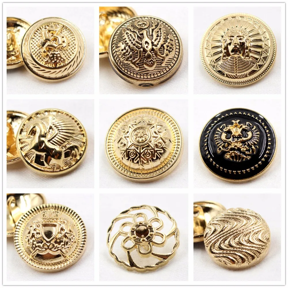 Botones de Metal N171125 , 10 piezas, accesorios de ropa, materiales ...