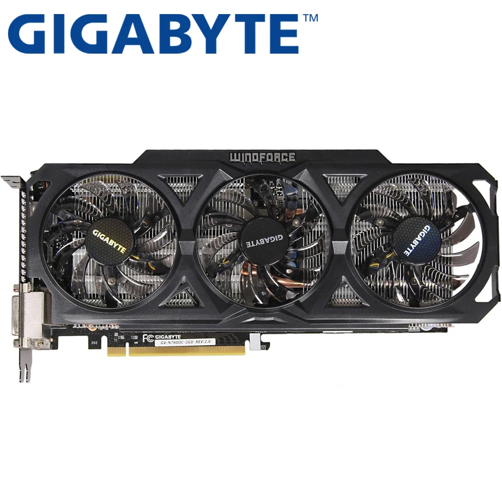 Видеокарта GIGABYTE GTX 760 2 Гб 256 бит GDDR5 графические карты для nVIDIA VGA Geforce GTX760 Hdmi Dvi