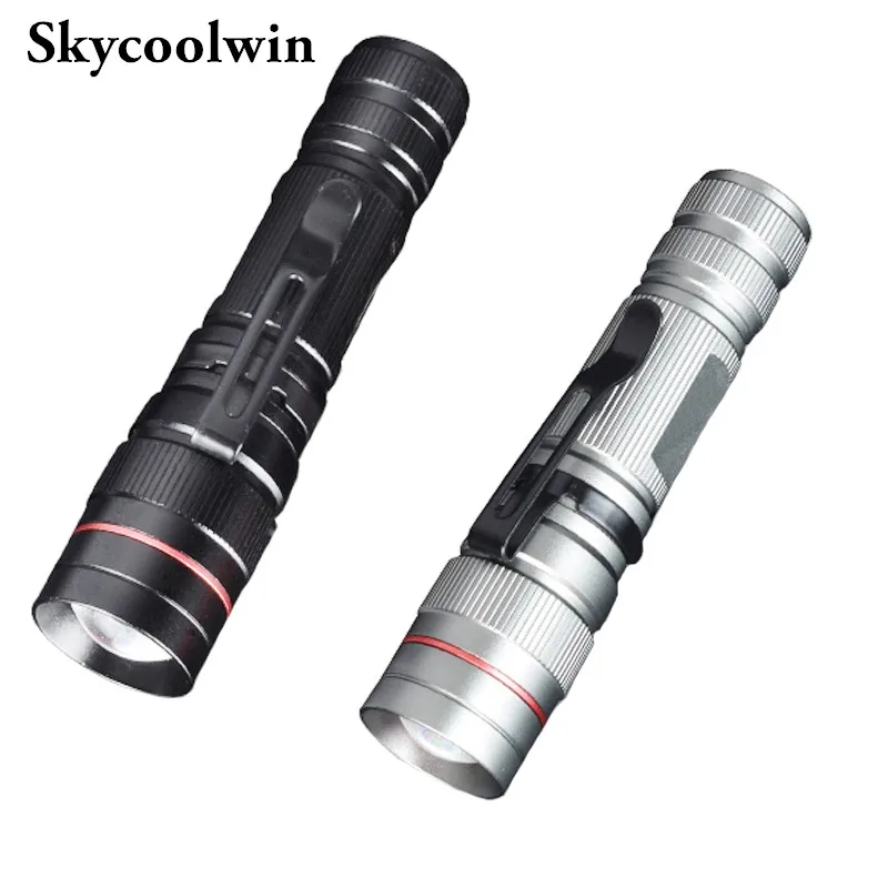 

Portable 1000LM Lanterna Light CREE Q5 LED Flashlight Waterproof Aluminum 3 Model Zoomable Torch light For outdoor lighting