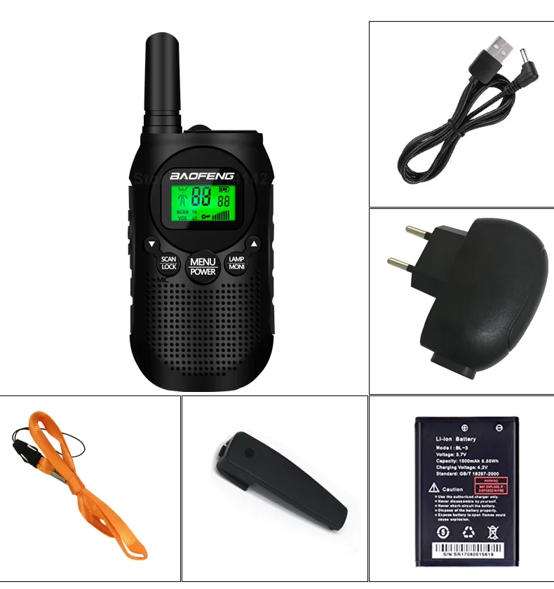 1 шт. Baofeng детская иди и болтай Walkie Talkie S, 22-канала FRS/PMR радио, 3 км Диапазон мини Two Way Радио с фонариком и ЖК-дисплей Экран подарок