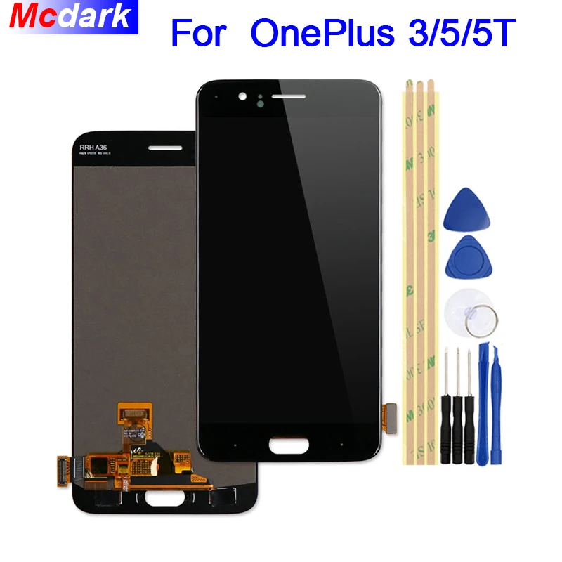 

Mcdark For OnePlus One plus 3 5 5T LCD Display and Touch Screen Digitizer Assembly Replacement +Tools And Adhesive