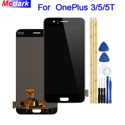 Mcdark для OnePlus One plus 3 5 5 т ЖК-дисплей Дисплей и Сенсорный экран планшета Ассамблеи Замена + инструменты и клей