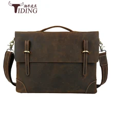 Мужской портфель из коровьей кожи новинка Модные мужские брендовые винтажные натуральная кожа наивысшего качества повседневные деловые сумки на ремне