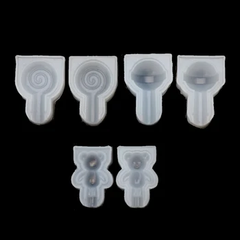 

3Pcs 3D Bear Lollipop Craft DIY UV Resin Liquid Silicone Molds Jewelry Making