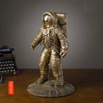 

18.89 inches Pure Brass China Statue Art Deco Handwork space travel astronaut Sculpture Home Furnishings Gift Handicraf