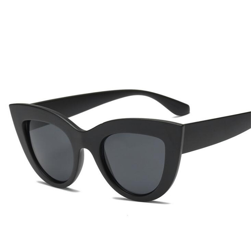 New Cat Eye Women Sunglasses Tinted Color Lens Men Vintage Shaped Sun Glasses Female Eyewear Blue Sunglasses Brand Designer