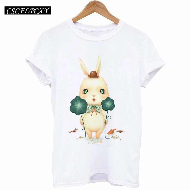 Camisetas-Mujer-2016-Summer-Tops-Tee-Shirt-Women-T-shirt-Cartoon-Rabbit-Animal-Print-Tshirt-Femme.jpg_640x640 (7)